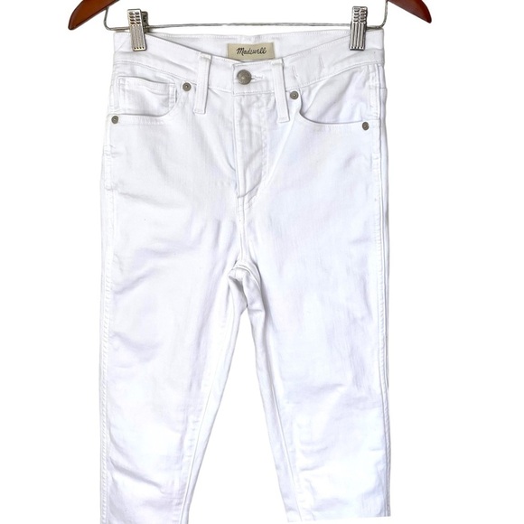 MADEWELL 10" High-Rise Skinny Jeans in Pure White - Picture 6 of 13